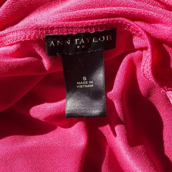 Vintage Y2K Pink Sleeveless Top Ruched Bodice Women Small Ann Taylor Shirt - Picture 7 of 8